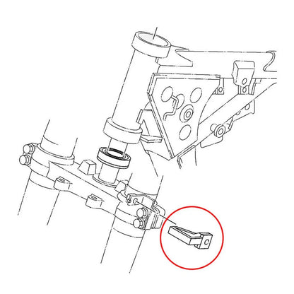 CNC Front Brake Cable Clamp for Yamaha YZ125 YZ250 YZ250F YZ80 YZ85 (2002-2023)
