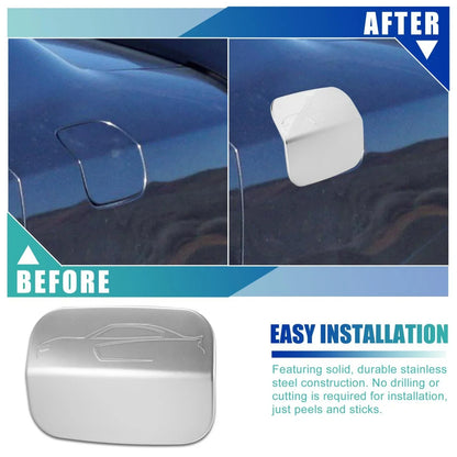 Silver Tone Fuel Tank Door Gas Filler Cap for Dodge Charger (2011-2021)