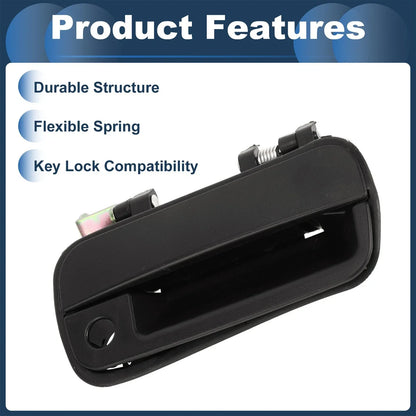 Front Right Exterior Door Handle for Hyundai Excel (1990-1994) - Black, 1 Pcs