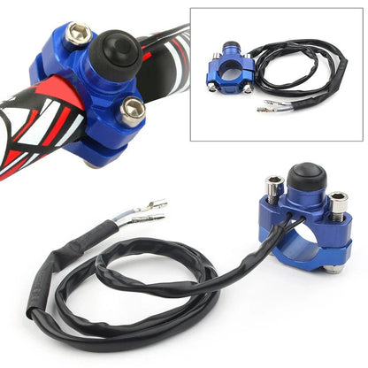 Rotating Bar Clamp Start Stop Kill Switch Button for Universal 7/8" Handlebar