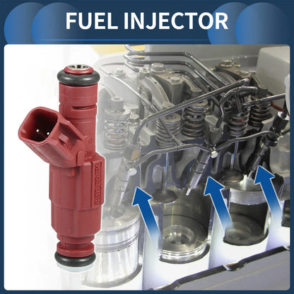 Fuel Injector Set for Dodge Ram 2500 5.9L (2001-2002) - 8 x Red Injectors