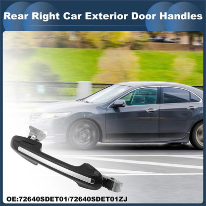 Rear Right Exterior Door Handle for Honda Accord (2003-2007) Silver Tone