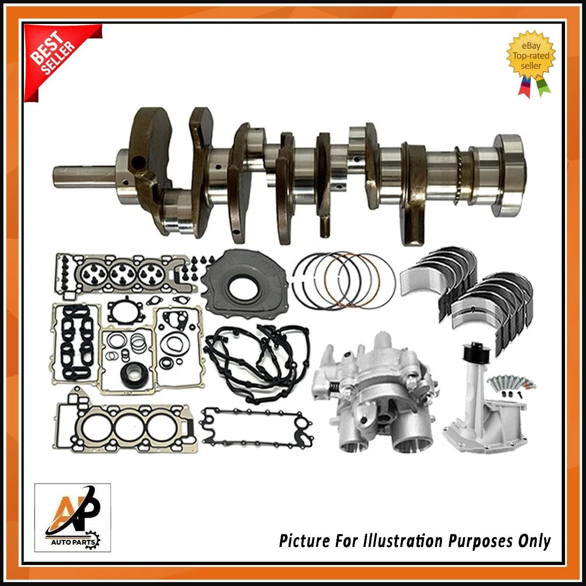 Crankshaft Engine Rebuild Kit OEM Replacement for Land Rover Jaguar 3.0 (306PS) (2009–2020)