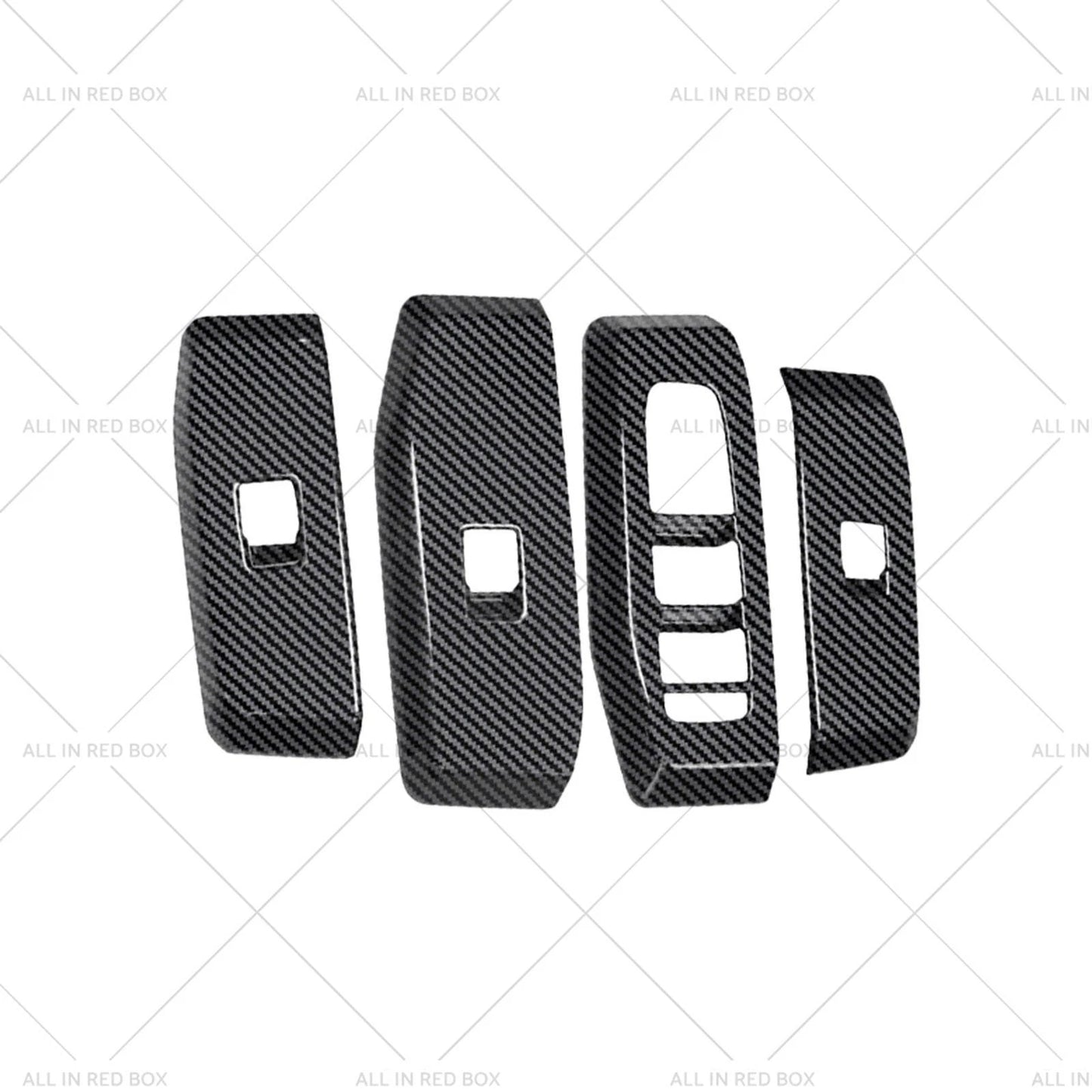 4Pcs Window Lift Panel Trim ABS Carbon Fiber for Toyota Prado LC250 (2024-2025)