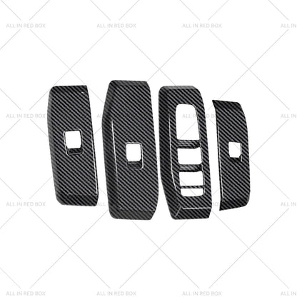 4Pcs Window Lift Panel Trim ABS Carbon Fiber for Toyota Prado LC250 (2024-2025)
