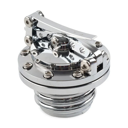 Fuel Tank Cover Gas Cap Silver for Harley Touring Sportster Dyna Softail