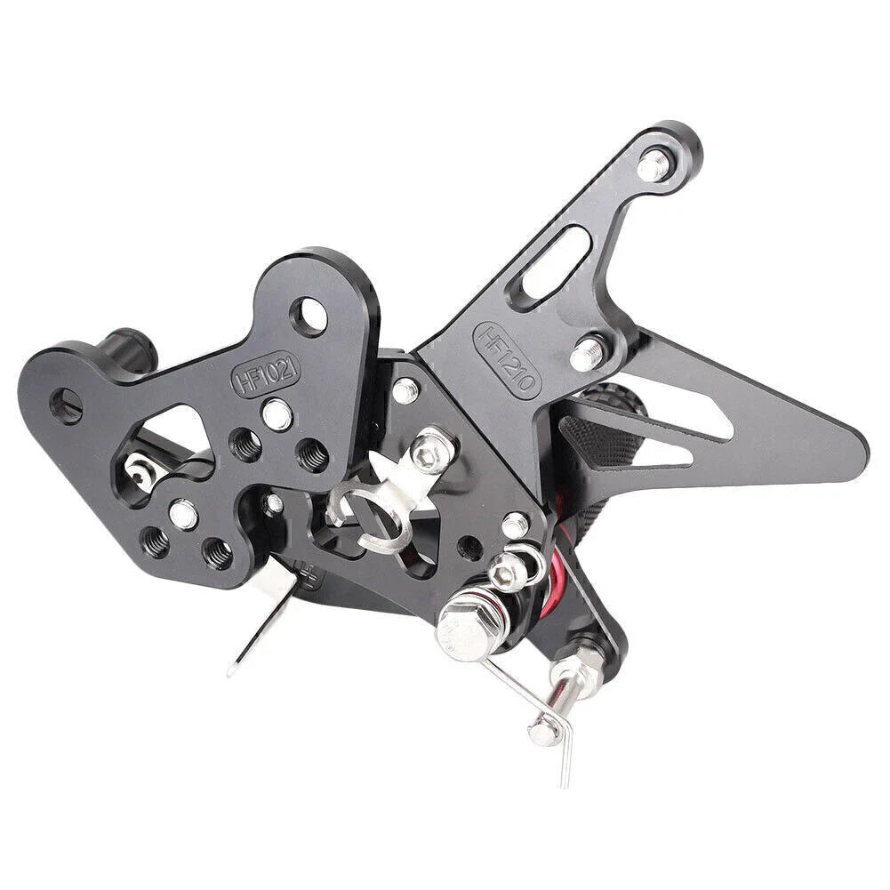 Steel Black Rearset Footpegs for Suzuki GSR750 (2011-2016)