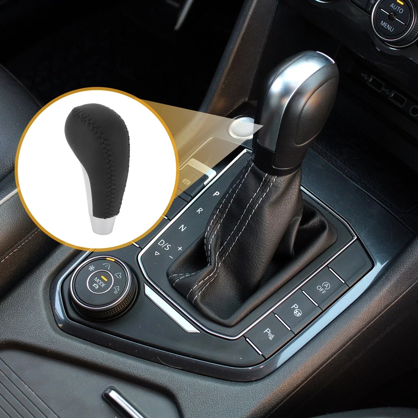 Automatic Gear Shifter Knob for Hyundai Tucson 2010-2014 - Plastic Faux Leather