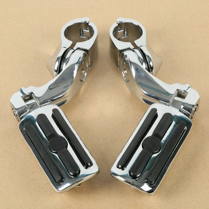 1 1/4" Short Angled Highway Bar Engine Guard Footpegs for Harley