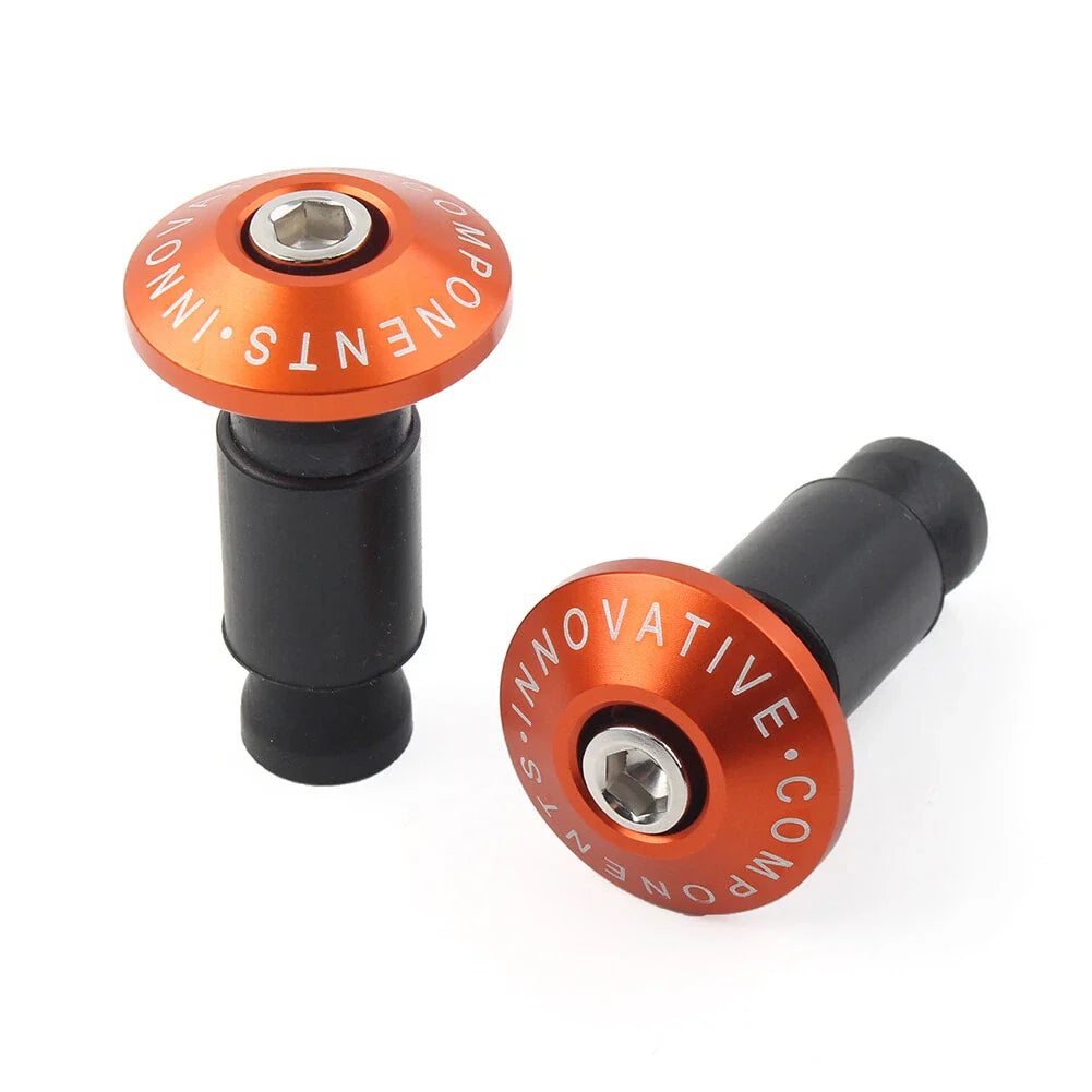 Motorcycle 7/8" Handlebar End Cap Grip Plug for Dirt Bike Orange