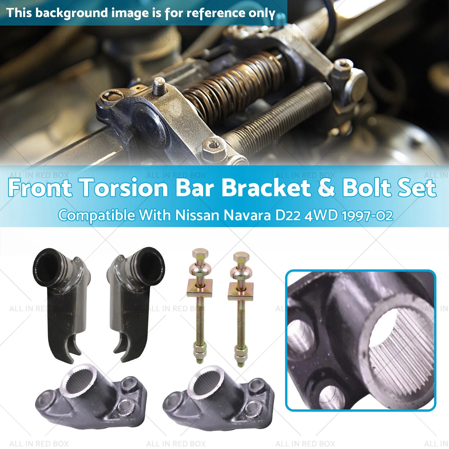 Torsion Bar Bracket & Bolt Set for Nissan Navara D22 4WD (1997-2002)