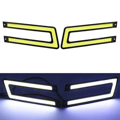 White COB DRL LED Daytime Running Lights for Universal Car Fog Lamp