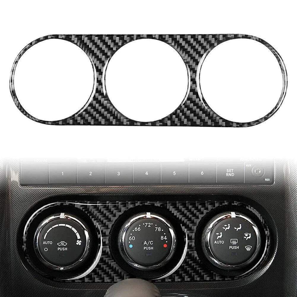Carbon Fiber Air Conditioning Switch Panel Cover for Dodge Challenger (2008-2014)