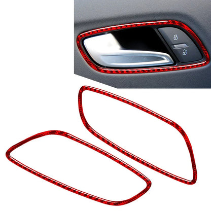 Red Interior Door Grab Handle Bowl Trim Cover for Audi TT TTS TTRS (2008-2014)