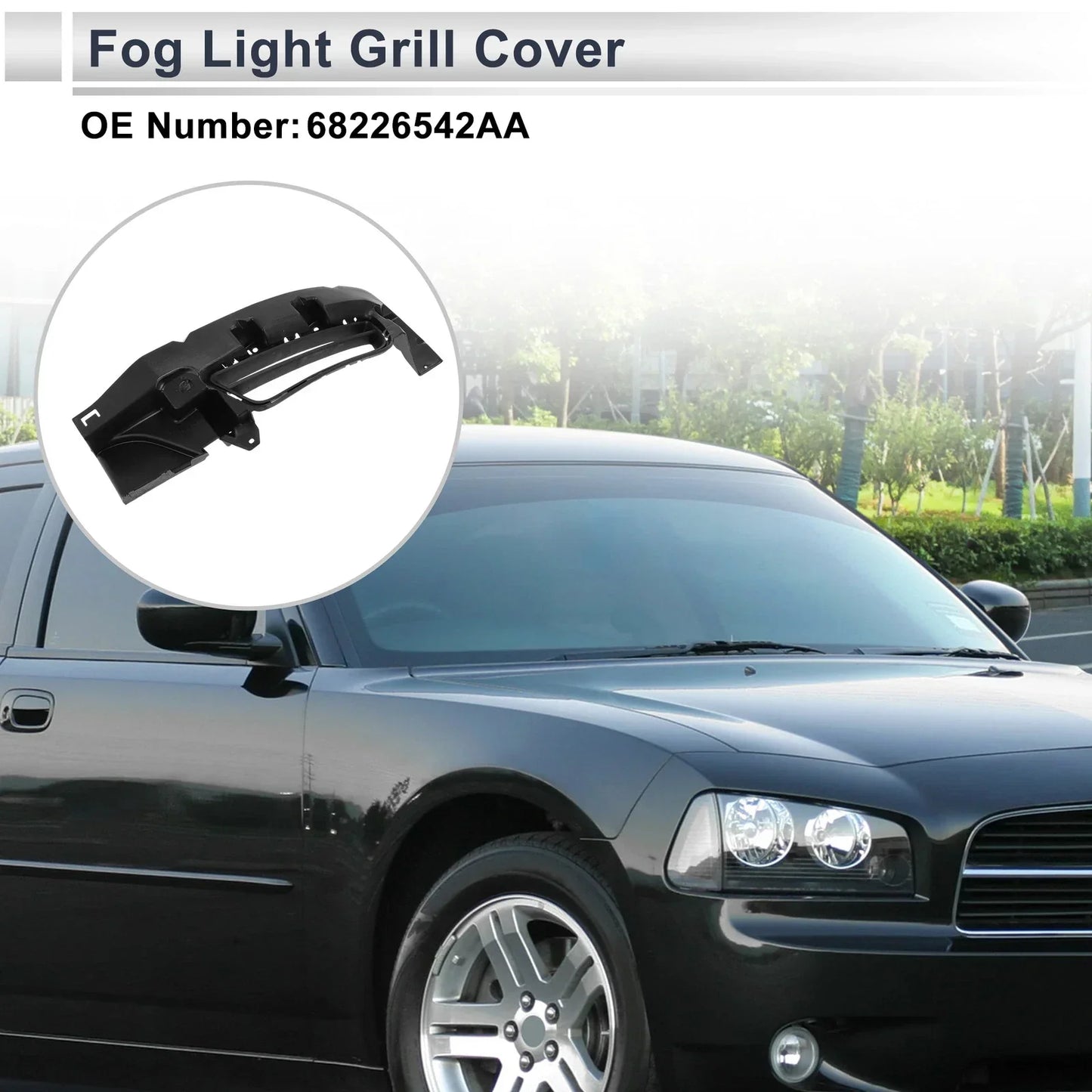Front Right Fog Light Grill for Dodge Charger (2015-2016)