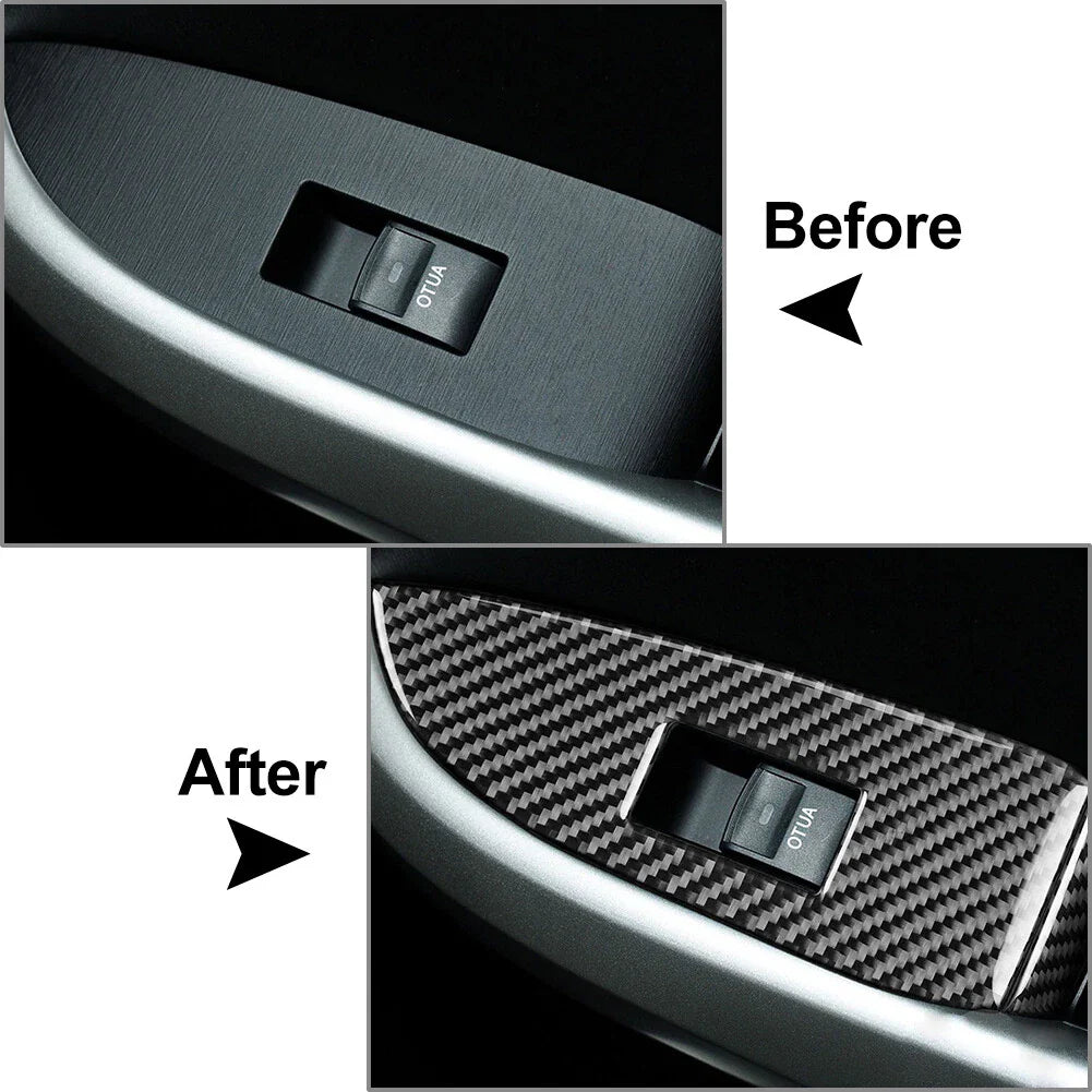 8 x RHD Car Door Window Lift Switch Panel Covers for Toyota Prius (2012-2015)