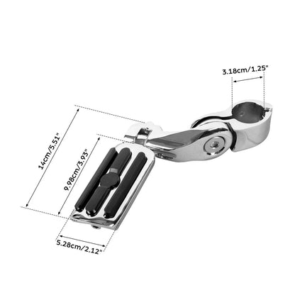 Chrome 1-1/4" Adjustable Highway Short Mount Foot Pegs for Harley Sportster (2004-2023)