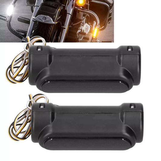 1.25in LED Light Tube Clip Lamp for Highway Crash Bar - White DRL Amber Signals