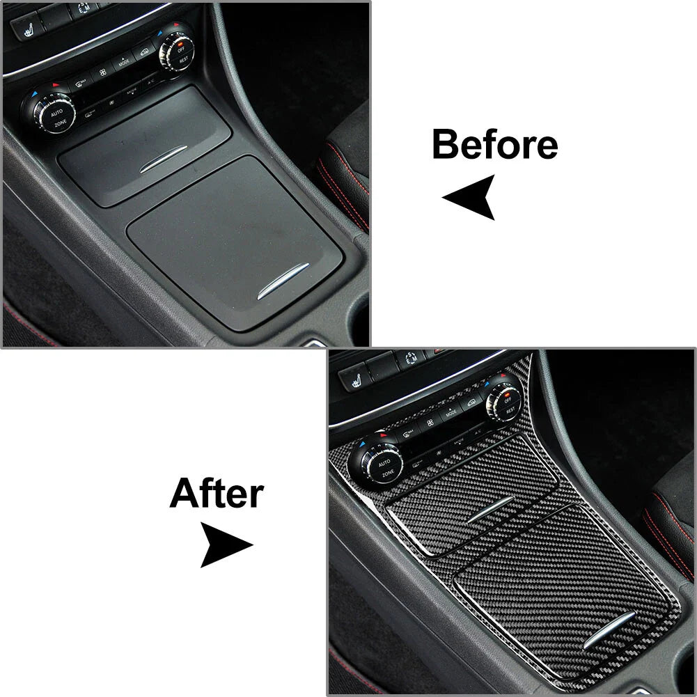 Carbon Fiber Interior Console Trim for Mercedes A Class W117 (2013-2018)