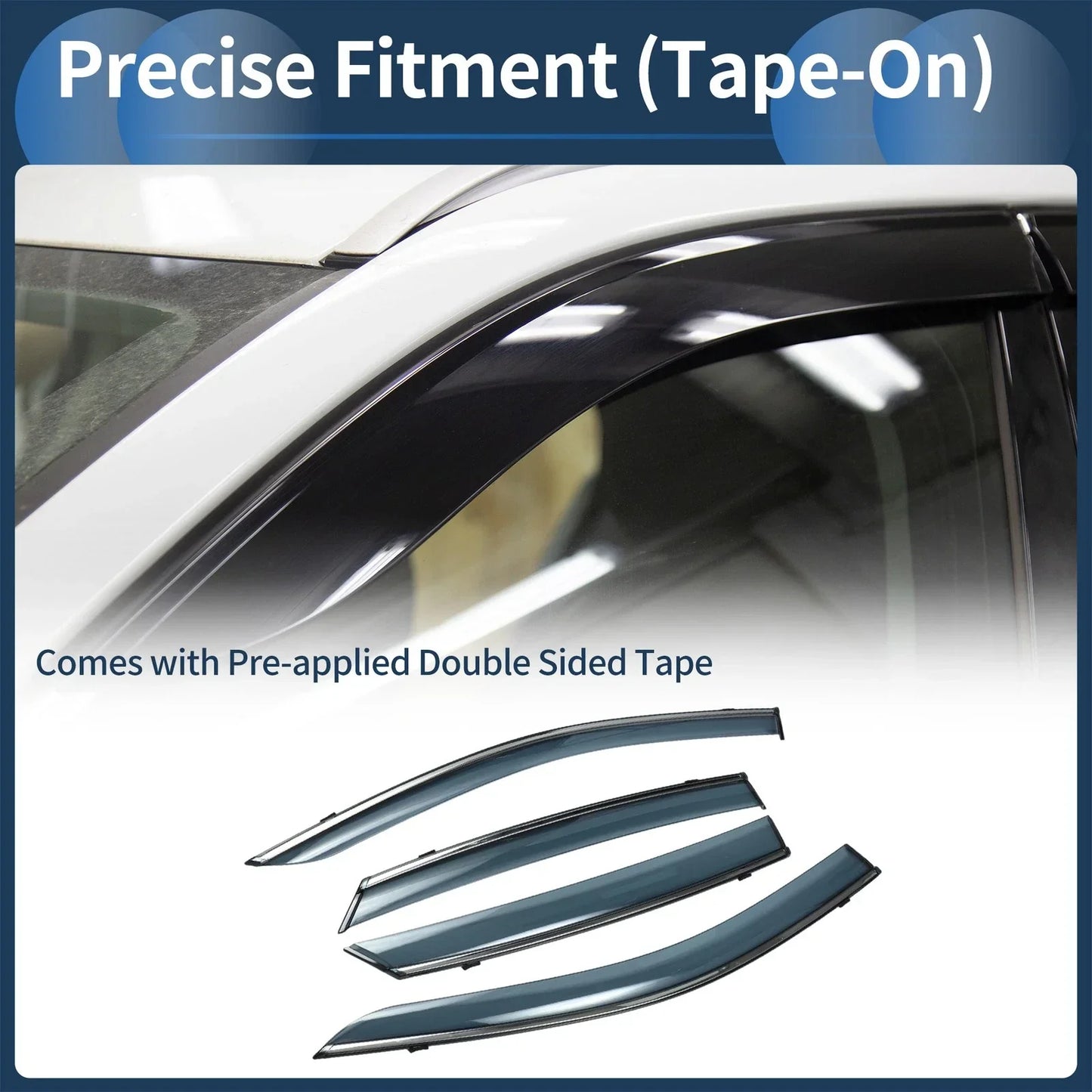 Window Deflectors for Hyundai Sonata 2020-2024 Side Window Vent Visors