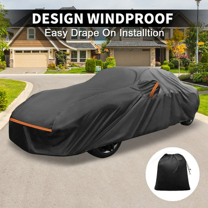 Waterproof PEVA Cotton Car Cover for Porsche 911 (2013-2023) with Zipper