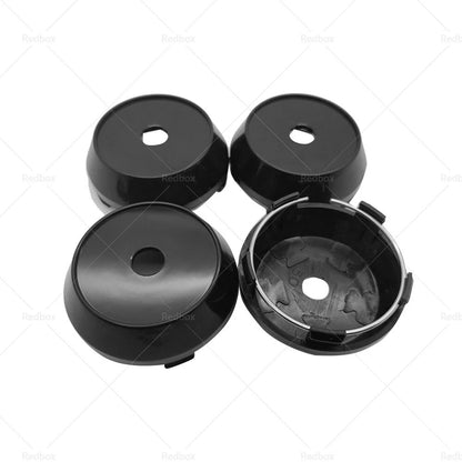 4 x 60mm Black Hub Caps for Universal Wheel Center Rim Caps