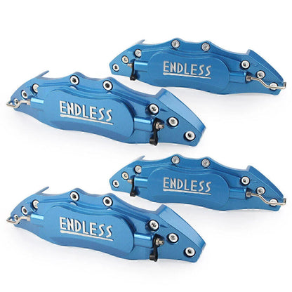 4 x 10.5" Metal 3D Endless Universal Front Brake Caliper Covers Blue