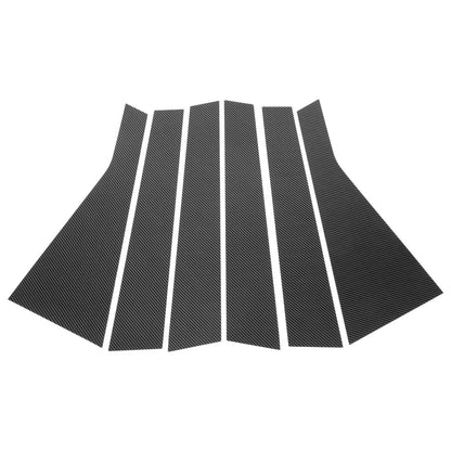 6 Pcs Door Pillar Window Trim for Hyundai Santa Fe (2013-2018) Carbon Fiber