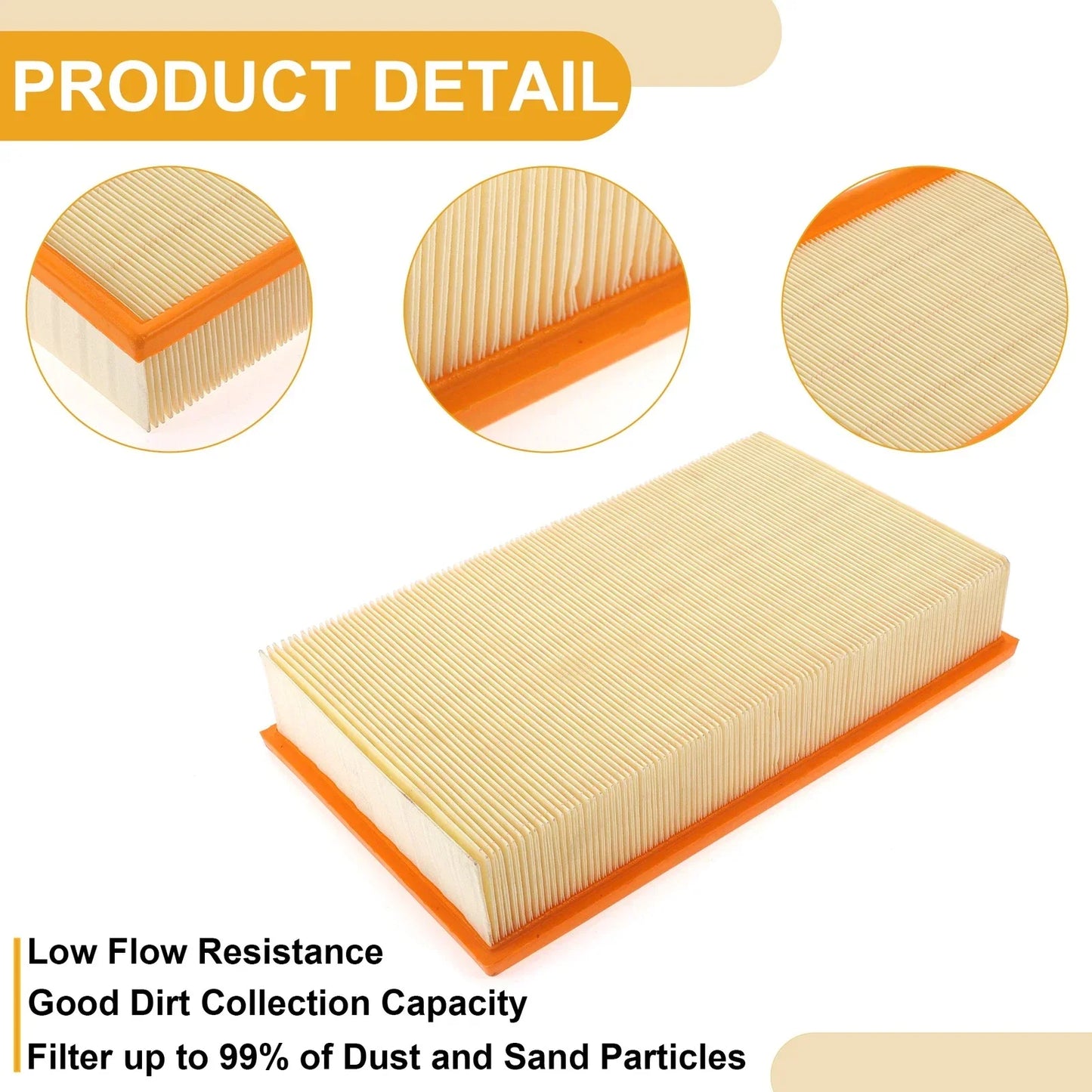 Car Engine Air Filter for Mercedes-Benz C300 (2008-2012) 1 x Filter