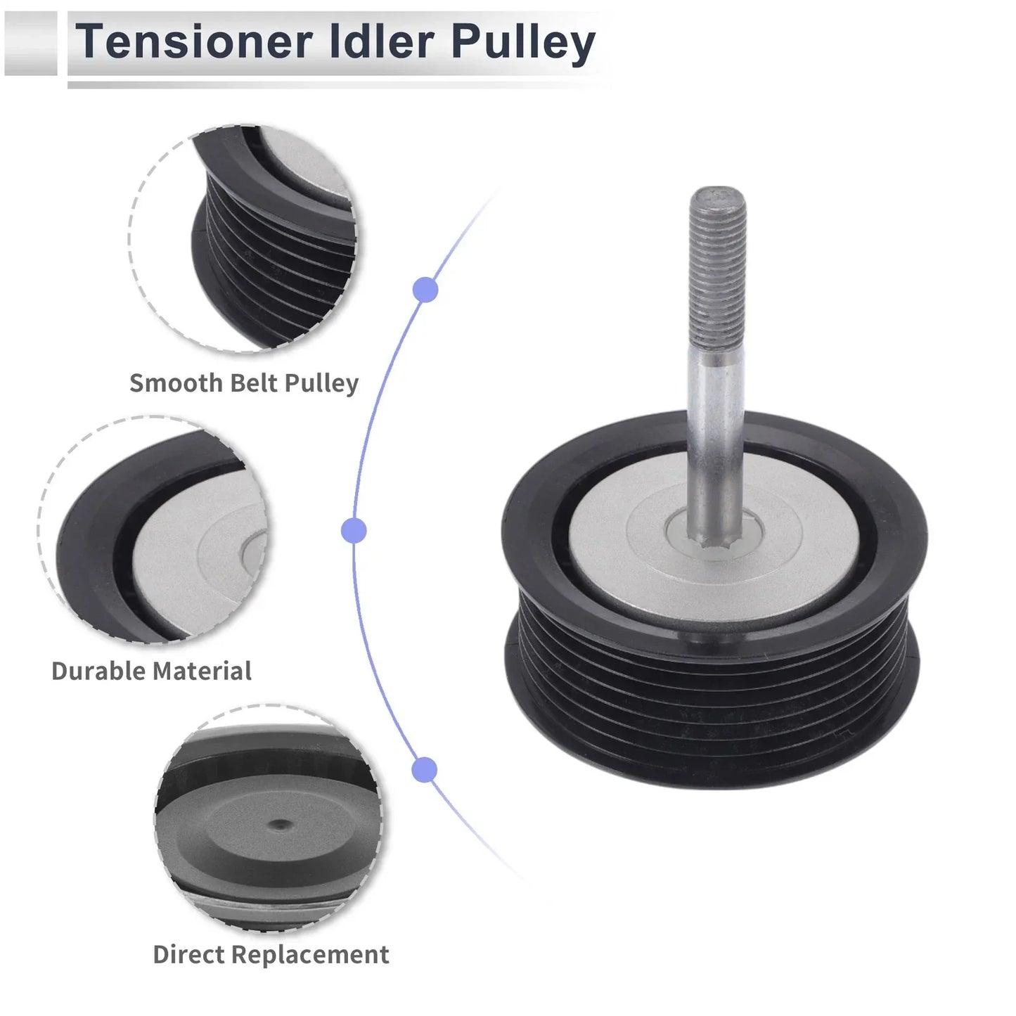 Drive Belt Idler Pulley for Porsche Cayenne (2008-2010) 1 x Pcs