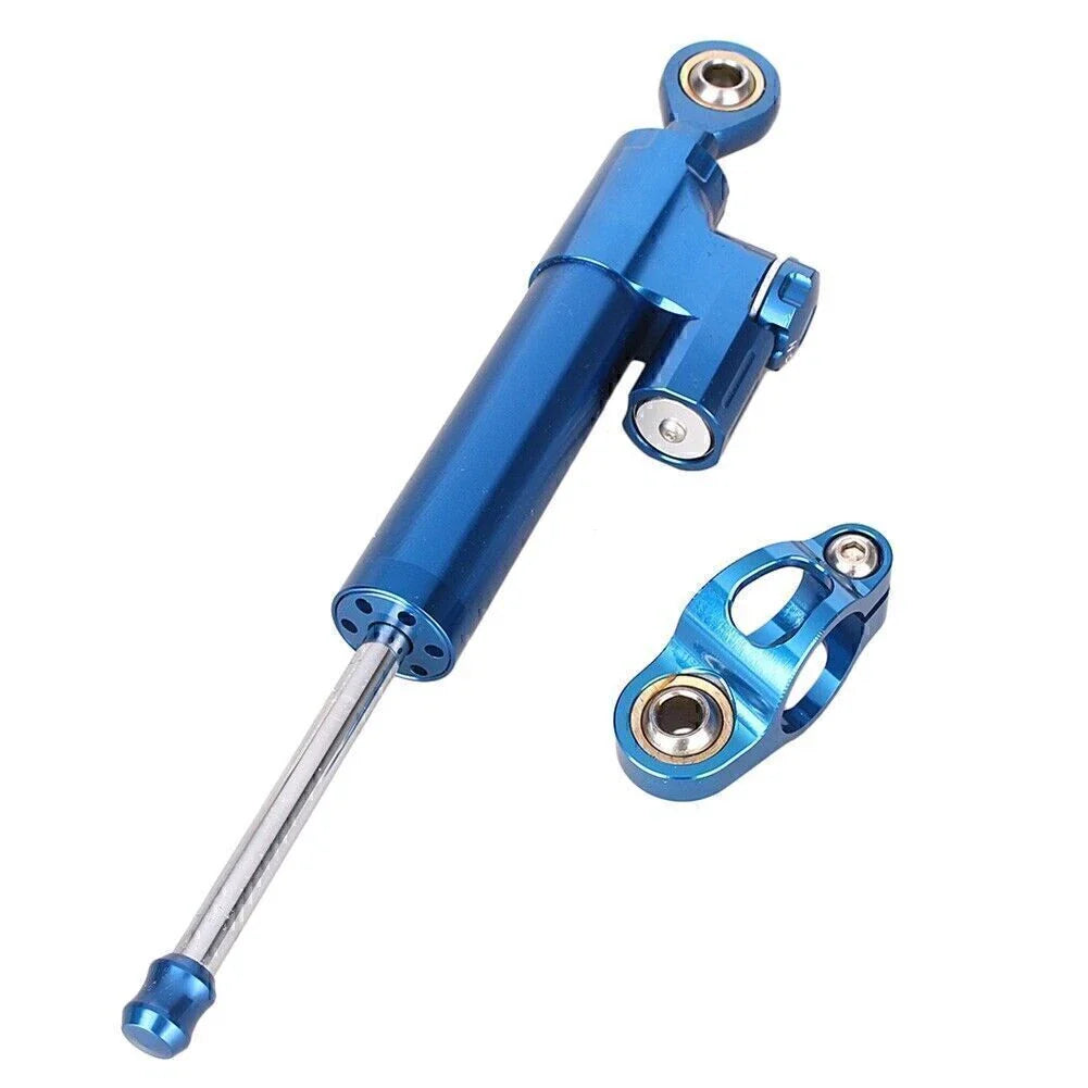 Adjustable Steering Damper Stabilizer Blue for Yamaha YFM300 YFM450 Grizzly