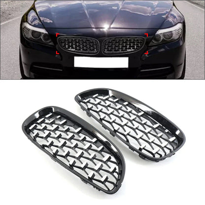 Diamond Style Front Bumper Kidney Grilles for BMW Z4 (2009-2016)