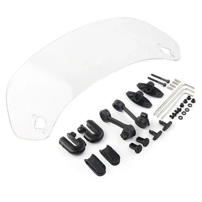 Clip-On Windshield Extension Spoiler Deflector for Motorcycle - Smoke