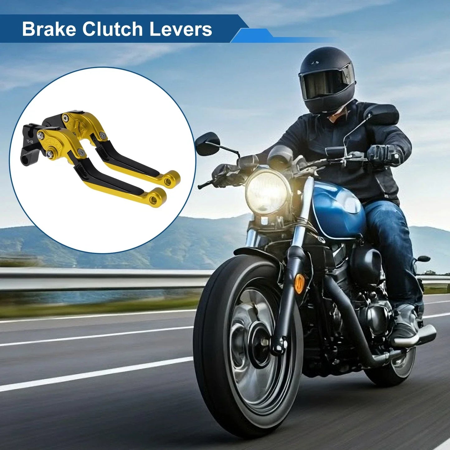 Adjustable Brake Clutch Levers for Honda CBR600RR (2003-2019) Gold Black