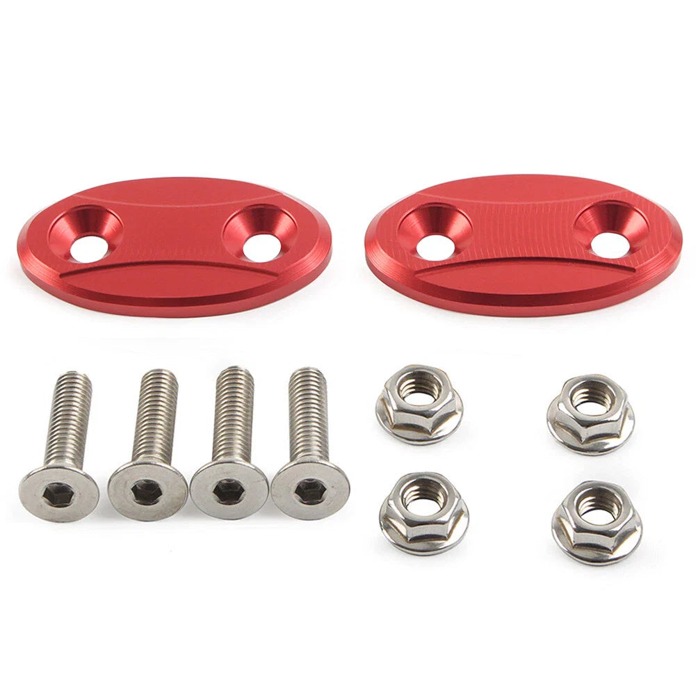 Red Rearview Mirror Block Off Base Plates Cover for BMW S1000RR (2009-2018)