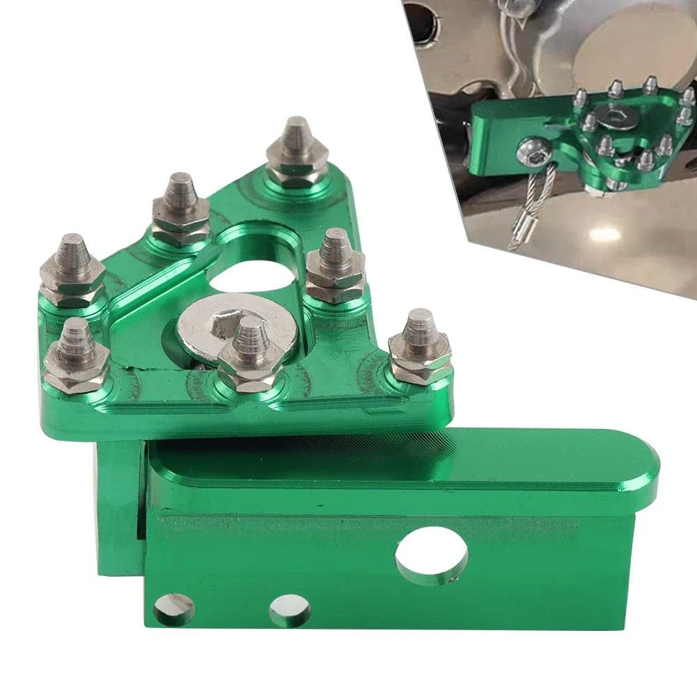 CNC Foot Brake Pedal Lever Step Plate for Universal DRZ CRF SMR SMC SXC SX Green