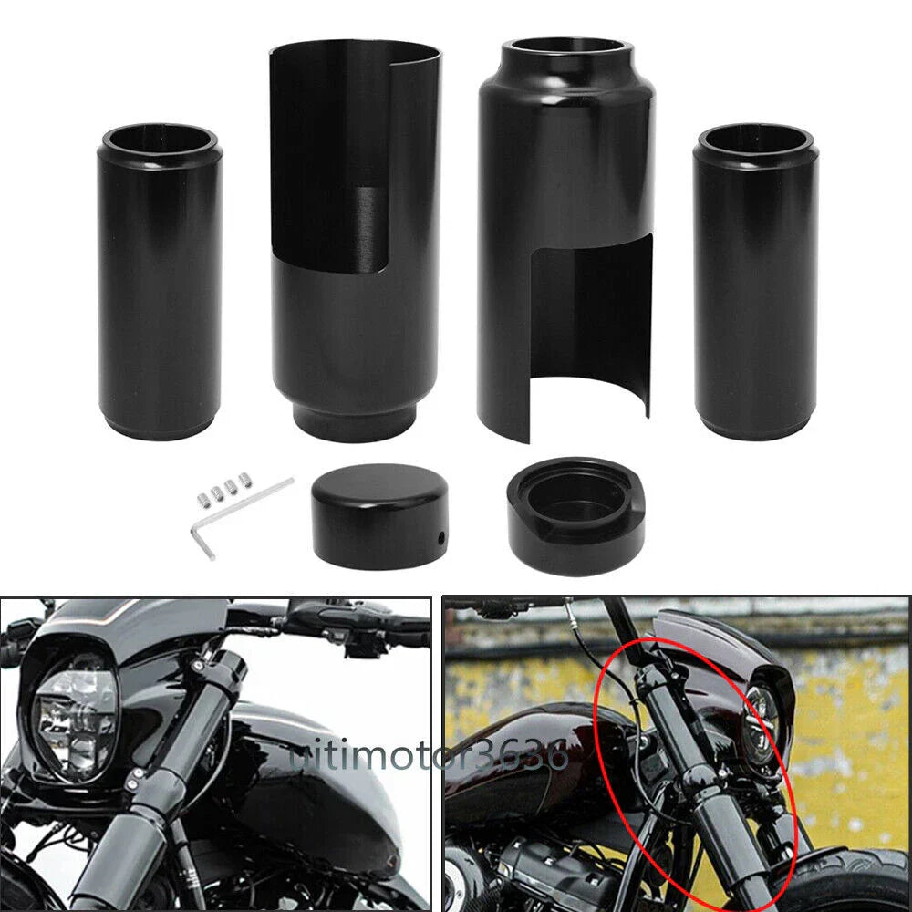 Fork Cover Tube Cap Set for Harley Softail Breakout FXBR FXBRS (2018-2021)