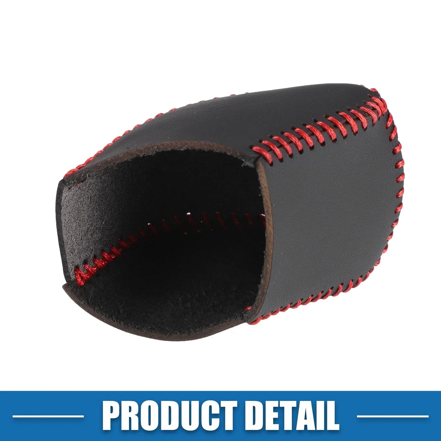 Auto Gear Shifting Knob Cover for Lexus NX250 2022-2023 Black Red Stitching