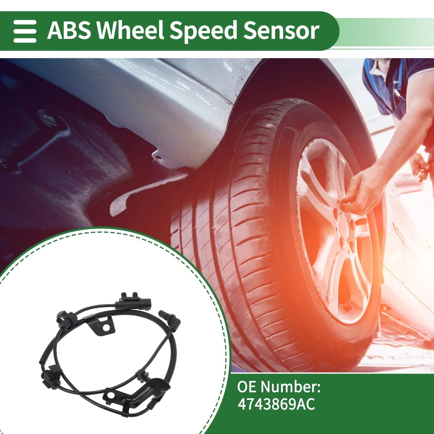 ABS Wheel Speed Sensor for Dodge Journey (2009-2020) Rear Left