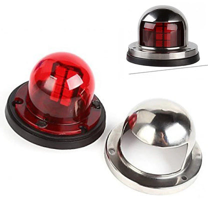 LED Bow Navigation Light for Yacht Marine Boat - Universal Red Stainless Steel