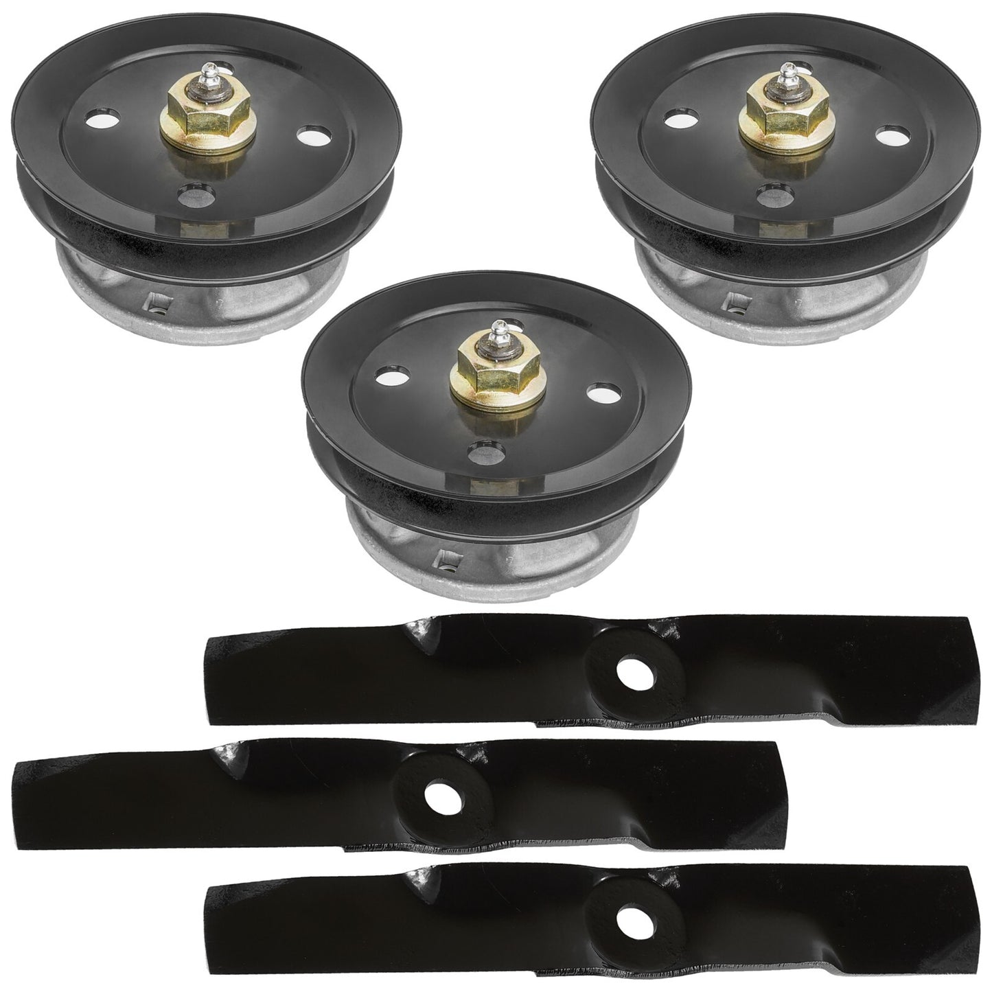 48 Inch Deck Spindle with Pulley Blade Kit for John Deere GT242 GT262 (2004–2018)
