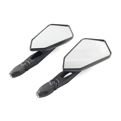 Motorcycle Enduro Rear View Side Mirrors 10mm for Cruiser Chopper ATV