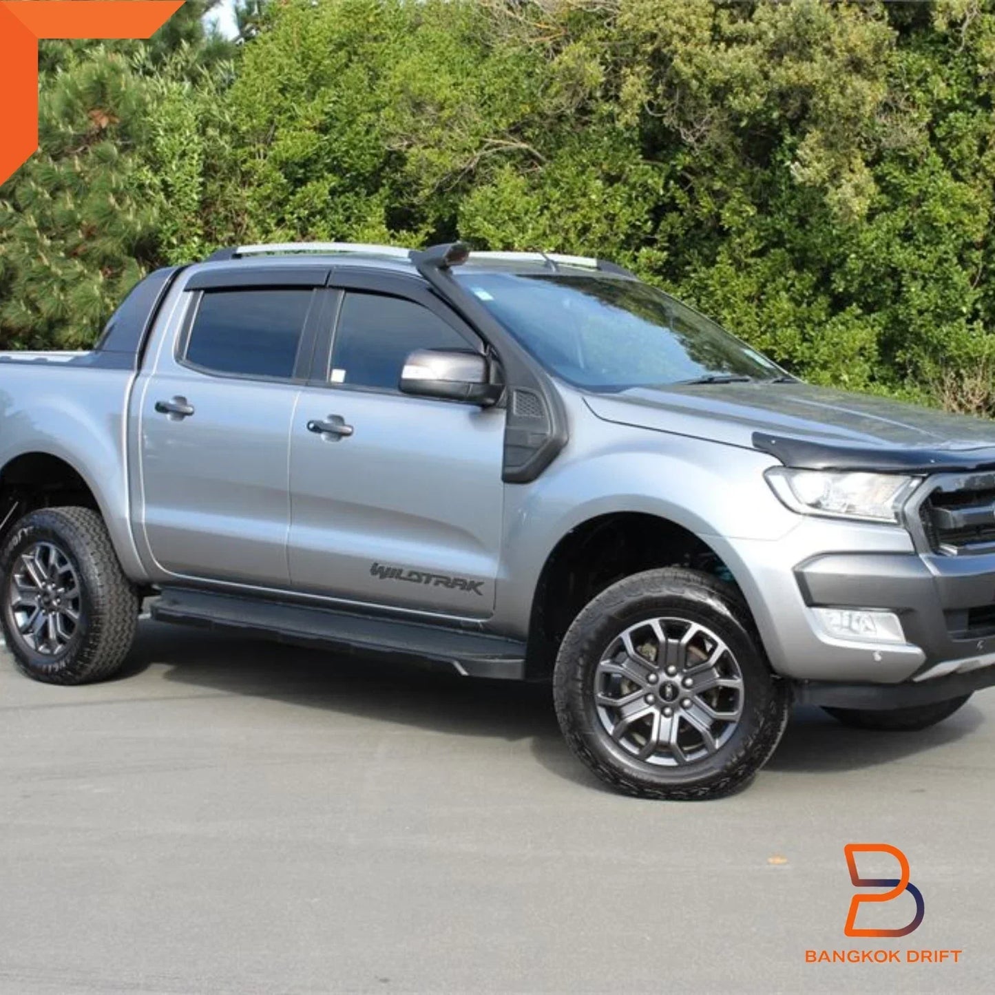 Light Grey Silver Wildtrak Front Door Side Decal Sticker for Ford Ranger (15-18)