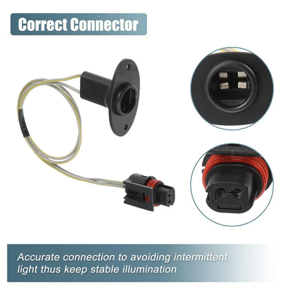 2 x License Plate Light Wiring Harness Socket for Dodge Ram 1500 (2009-2018)