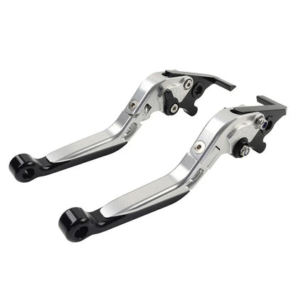 Silver Extendable Brake Clutch Levers for Kawasaki Z1000 ZX6R 2007-2018