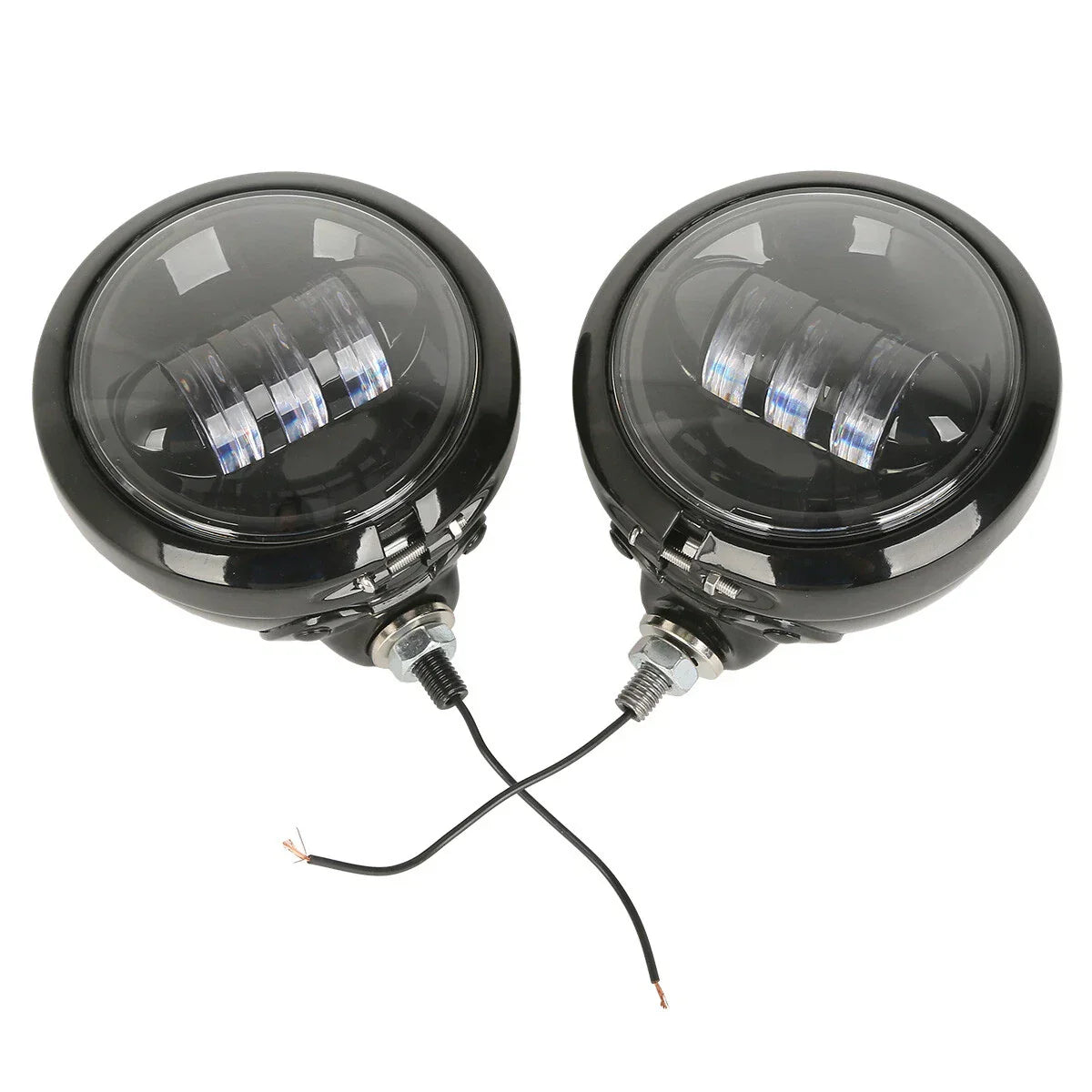 4.5" Black LED Auxiliary Spot Fog Lights for Harley