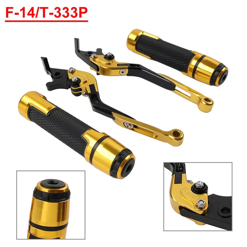 Folding Extendable Brake Clutch Lever Grip Set for Thruxton/Street Cup (2016-2023)