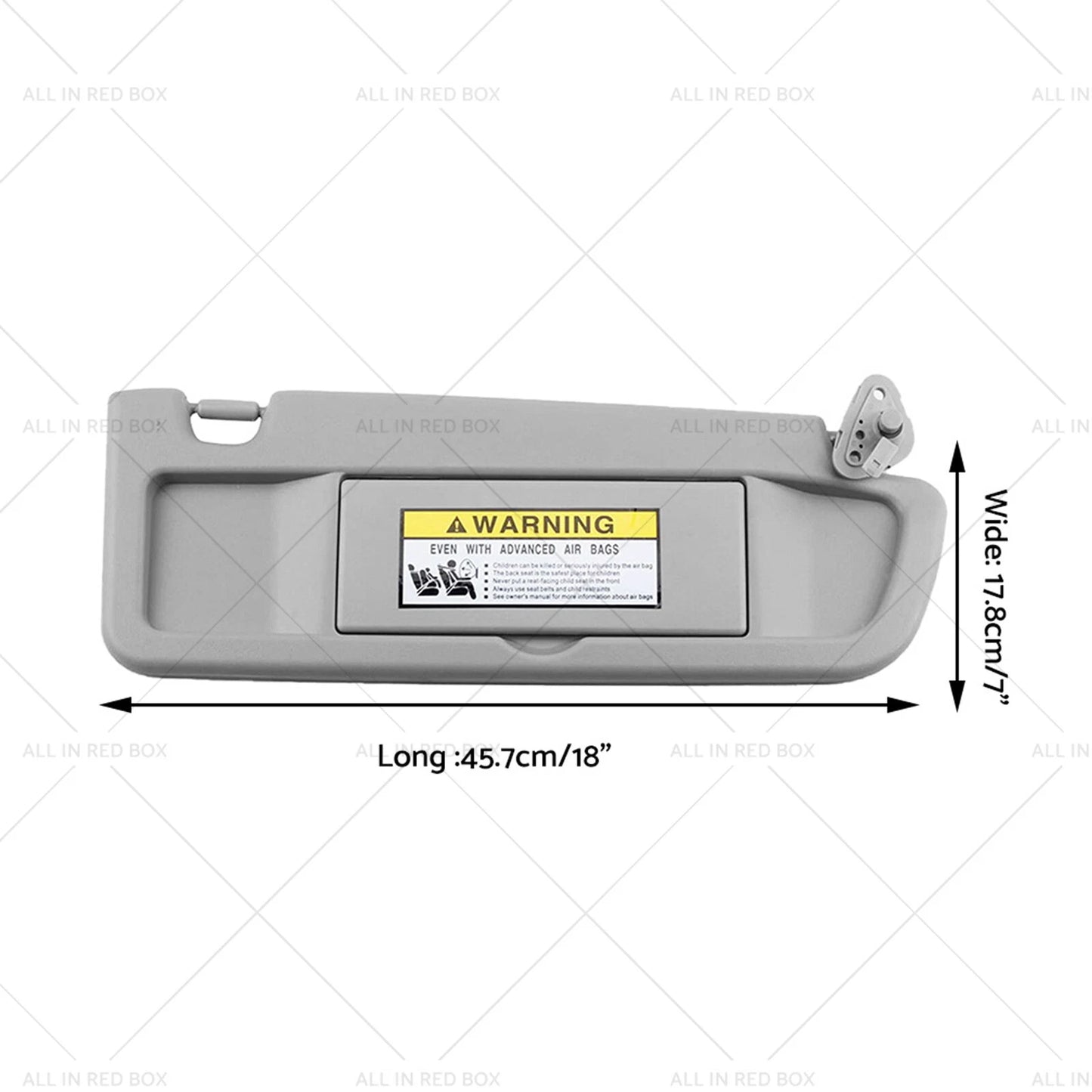 Right Driver Side Sun Visor & Mounting Screws for Honda Civic (2006-2012)