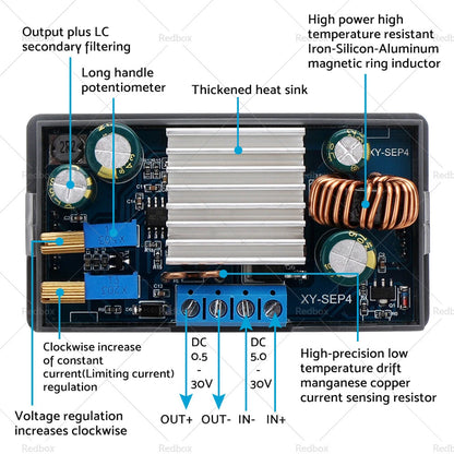 Adjustable DC-DC Buck Boost Converter Power Supply Module 5-30V AU