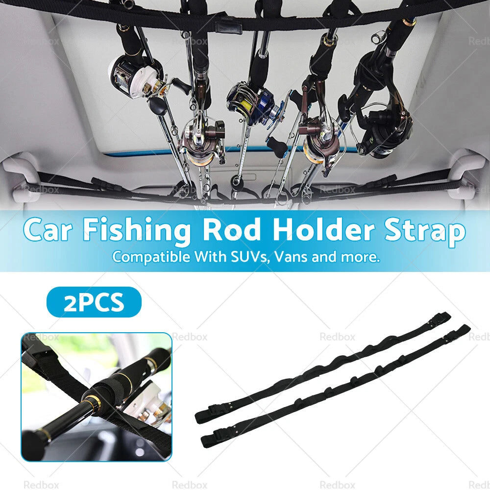 Car Fishing Rod Straps Holder Mounted Storage Rack for Vehicle Carrier